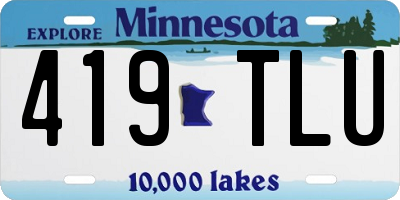 MN license plate 419TLU
