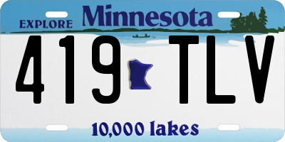 MN license plate 419TLV