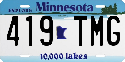 MN license plate 419TMG