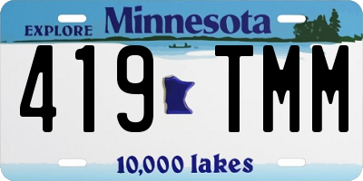 MN license plate 419TMM