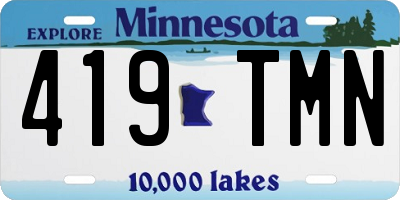 MN license plate 419TMN