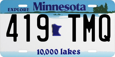 MN license plate 419TMQ