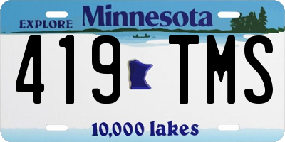MN license plate 419TMS