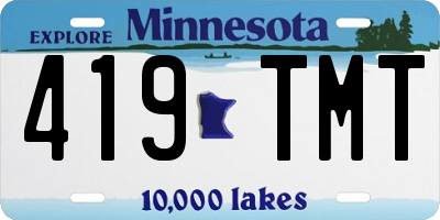 MN license plate 419TMT