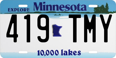 MN license plate 419TMY