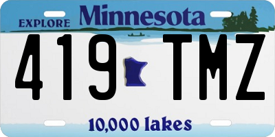 MN license plate 419TMZ