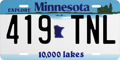 MN license plate 419TNL