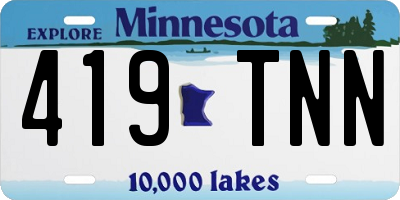 MN license plate 419TNN