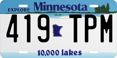 MN license plate 419TPM