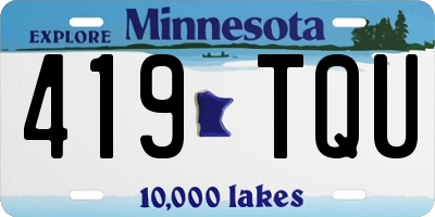 MN license plate 419TQU
