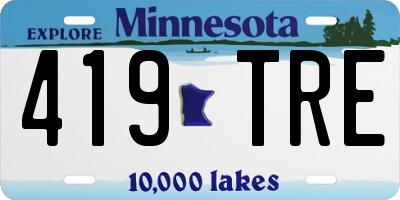MN license plate 419TRE