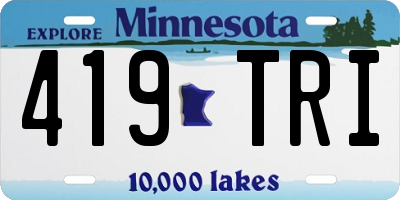 MN license plate 419TRI