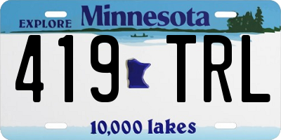 MN license plate 419TRL