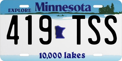 MN license plate 419TSS