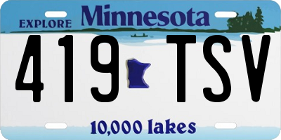 MN license plate 419TSV