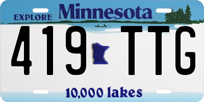 MN license plate 419TTG