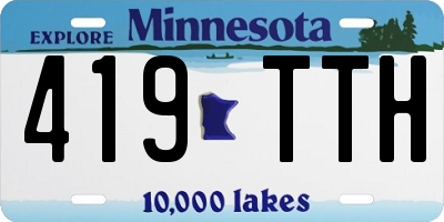 MN license plate 419TTH