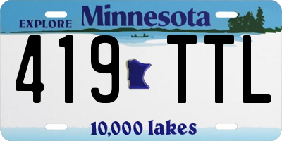 MN license plate 419TTL