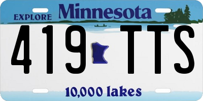 MN license plate 419TTS