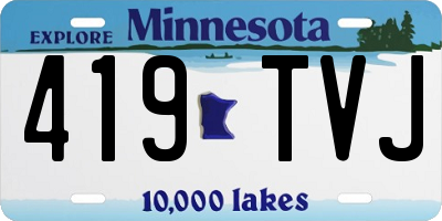 MN license plate 419TVJ