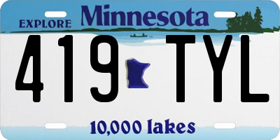 MN license plate 419TYL