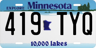 MN license plate 419TYQ