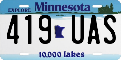 MN license plate 419UAS