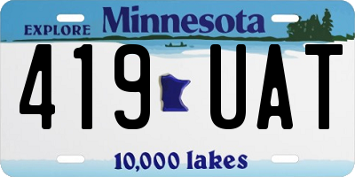 MN license plate 419UAT