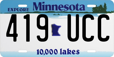 MN license plate 419UCC