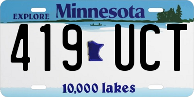 MN license plate 419UCT