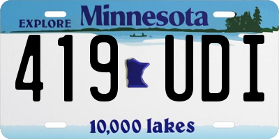 MN license plate 419UDI