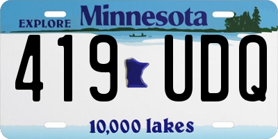 MN license plate 419UDQ