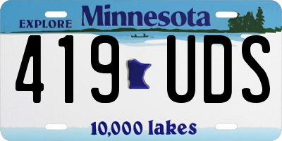 MN license plate 419UDS