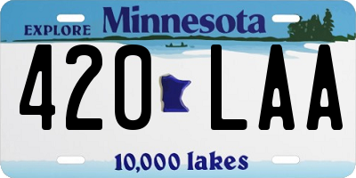MN license plate 420LAA