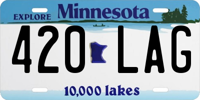 MN license plate 420LAG