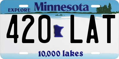 MN license plate 420LAT