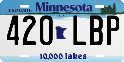 MN license plate 420LBP