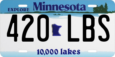 MN license plate 420LBS