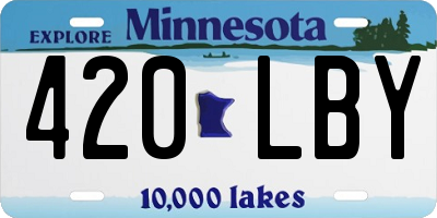 MN license plate 420LBY