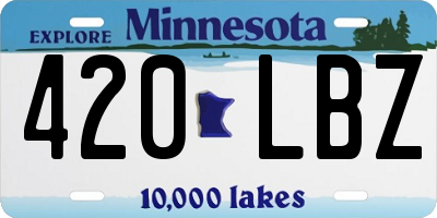 MN license plate 420LBZ