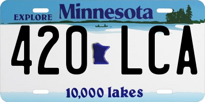 MN license plate 420LCA