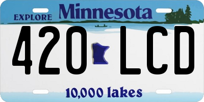 MN license plate 420LCD