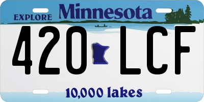 MN license plate 420LCF