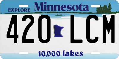 MN license plate 420LCM