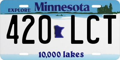 MN license plate 420LCT