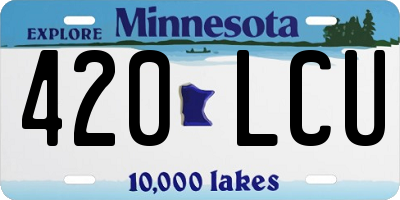 MN license plate 420LCU