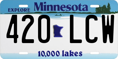 MN license plate 420LCW