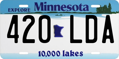 MN license plate 420LDA