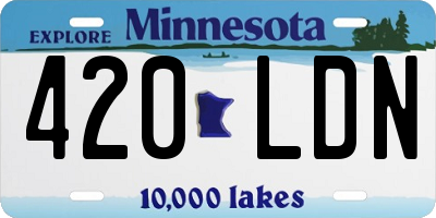MN license plate 420LDN