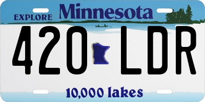 MN license plate 420LDR